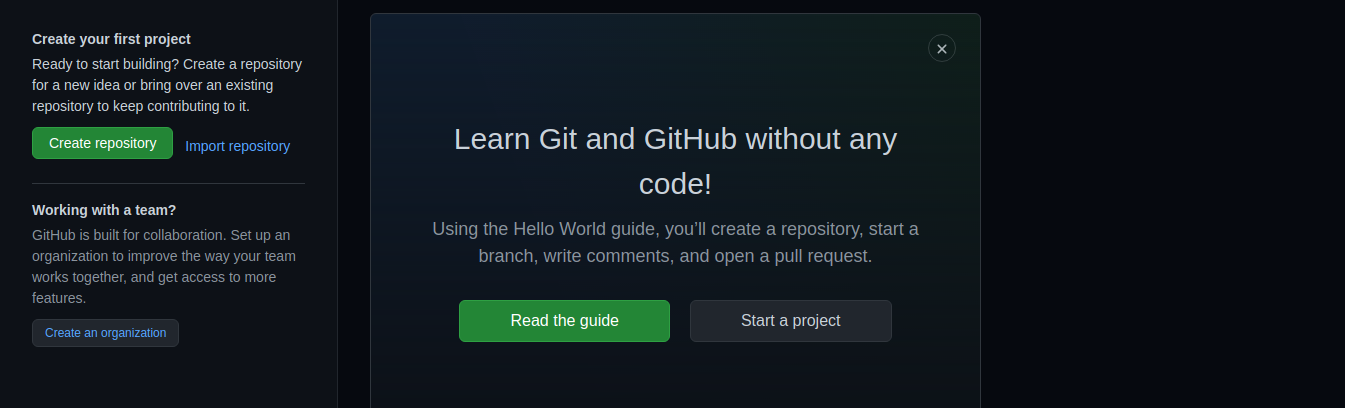 GitHub create repository